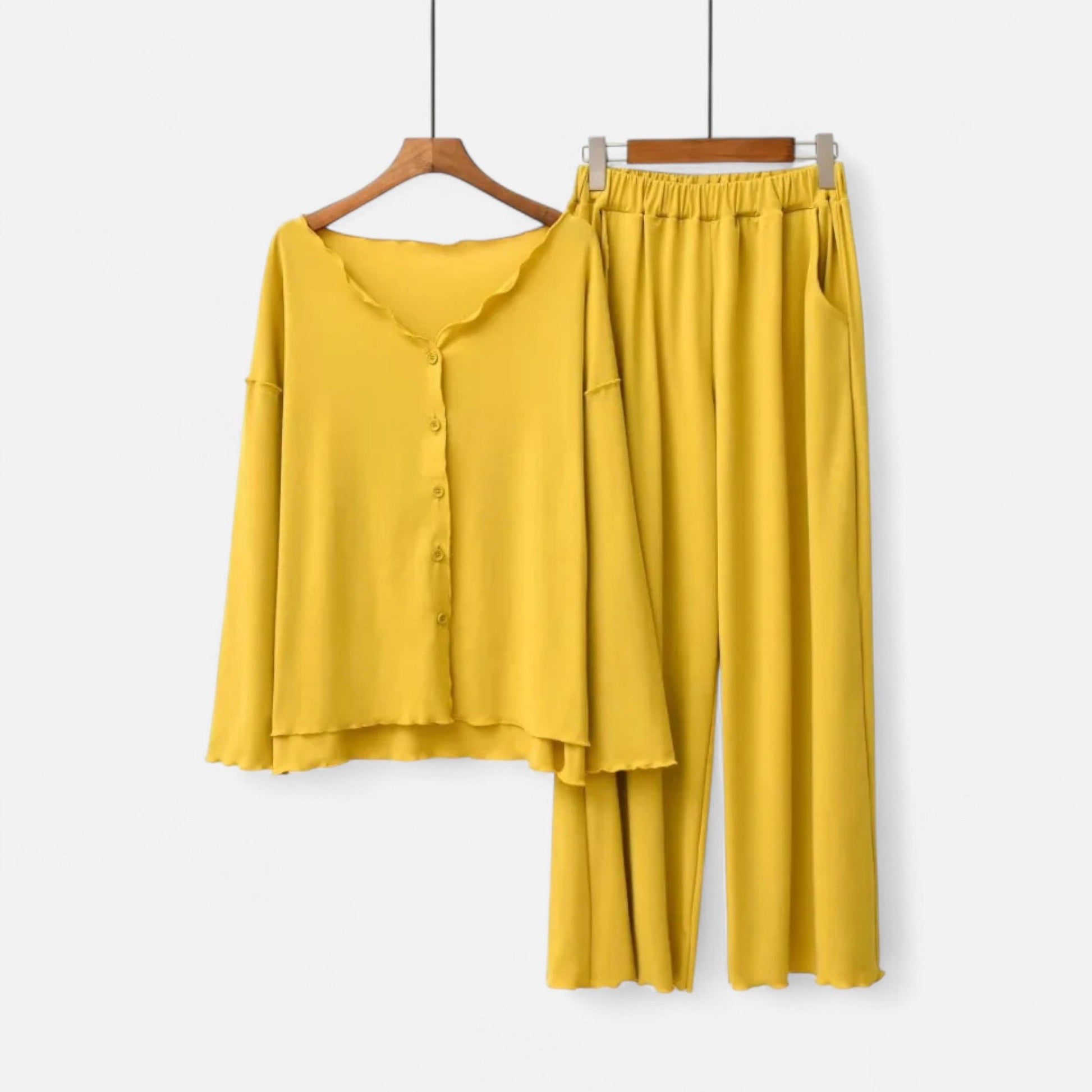 Women’s Two-Piece Cashmere-Touch Loungewear Set - Sofia Maris